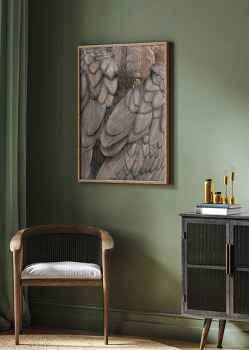 Feathered Green Eye | Poster - Room Interior 2