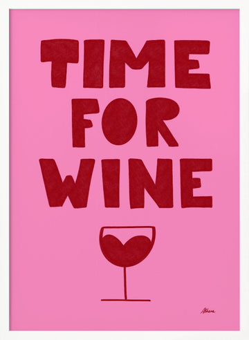Time for Wine | Poster - White Frame Interior