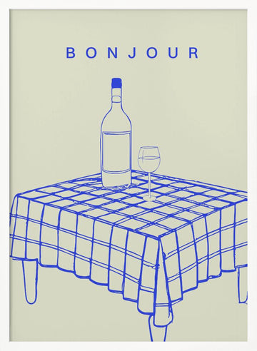 Bonjourno12 | Poster - White Frame Interior