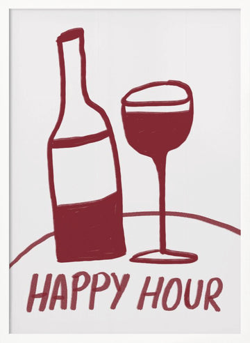 Happy Hour | Poster - White Frame Interior