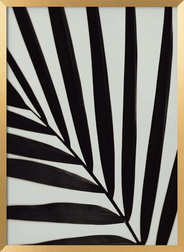 Tropical Leaf Lines | Poster - Gold Frame Interior