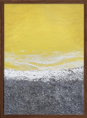 Textured Beach Abstract | Poster - Walnut Frame Interior