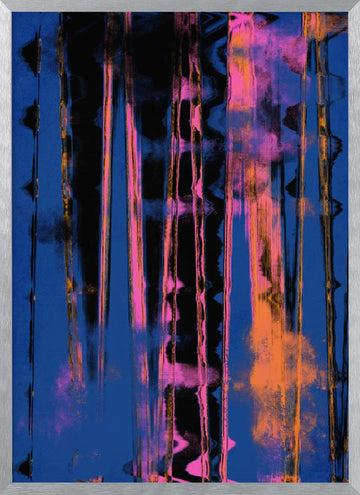 Vibrant Nightfall | Poster - Silver Frame Interior