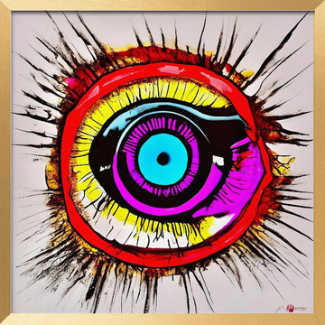 Vivid Eye Burst | Poster - Gold Frame Interior