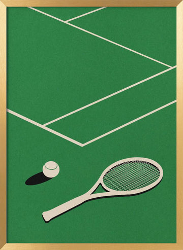 Rosi Feist Lawn Tennis Club | Poster - Gold Frame Interior