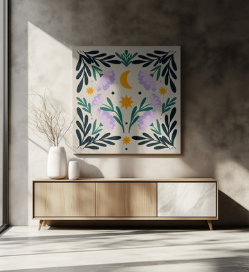 Bohemian Floral Celestial | Canvas - Room Interior 2