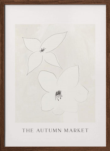 Delicate Blossoms | Poster - Walnut Frame Interior