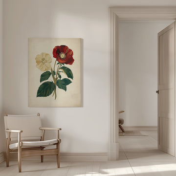 Elegant Red Yellow Flowers | Canvas - Room Interior 1