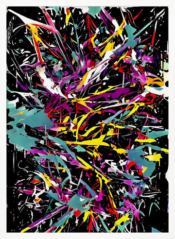 Vibrant Paint Splash | Poster - White Frame Interior