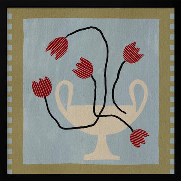 Out of Vase Blooms 6 | Poster - Black Metal Frame Interior
