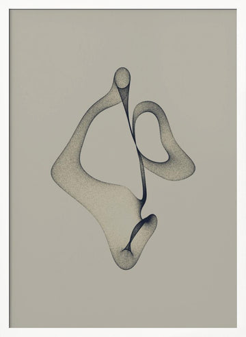 Ethereal Flowing Shape | Poster - White Frame Interior