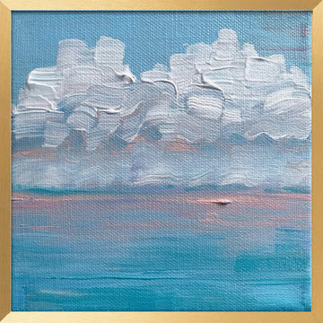 Serene Ocean Clouds | Poster - Gold Frame Interior