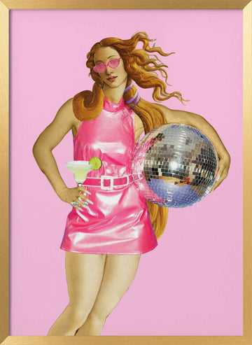 Disco Dreamer | Poster - Gold Frame Interior