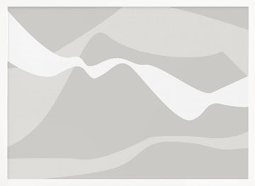 Soft Serene Layers | Poster - White Frame Interior