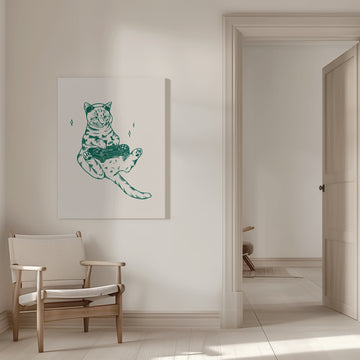 Gamer Cat Chill | Canvas - Room Interior 1