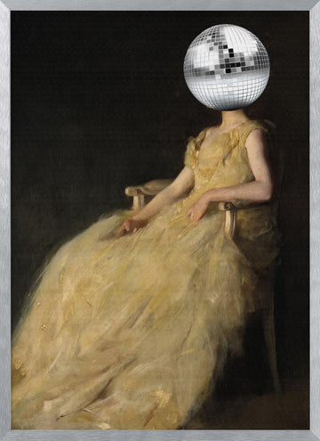 Elegant Disco Portrait | Poster - Silver Frame Interior