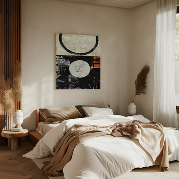 Stark Geometric Circles | Canvas - Room Interior 2