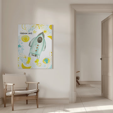 Dream Big Rocket | Canvas - Room Interior 1