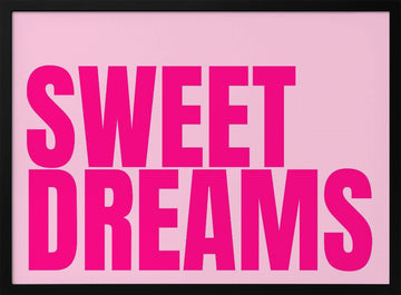 Pink Sweet Dreams | Poster - Black Metal Frame Interior