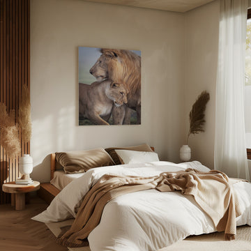 Lions in Love | Canvas - Room Interior 2
