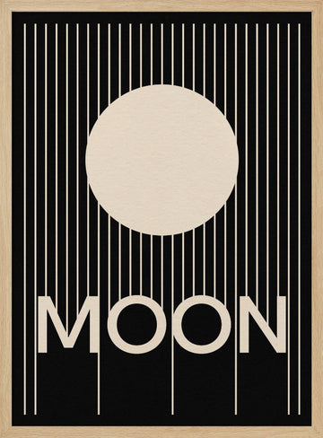 Moon | Poster - Wood Frame Interior