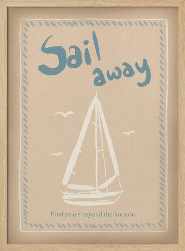 Sail Away Serenity | Poster - Wood Frame Interior