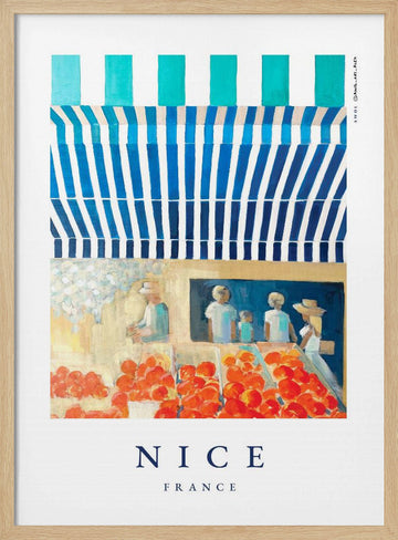 Nice Fruit Market | Poster - Wood Frame Interior