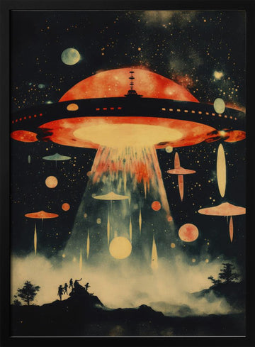 Galactic Arrival | Poster - Black Metal Frame Interior
