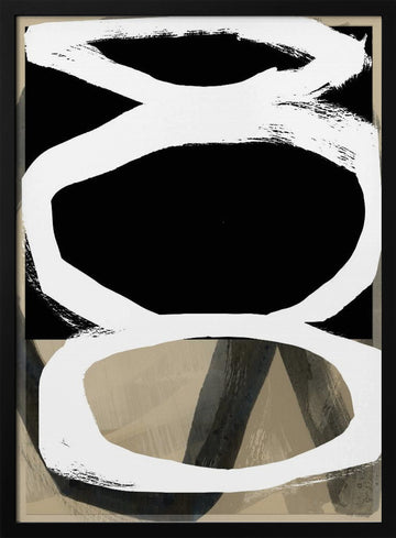 Bold Organic Shapes | Poster - Black Metal Frame Interior