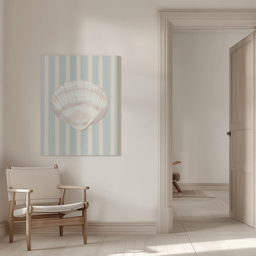 Coastal Seashell Stripes | Canvas - Room Interior 1