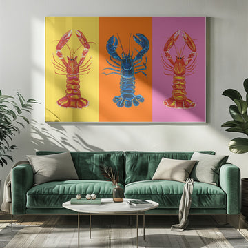 Colorful Pop Lobsters | Poster - Room Interior 1