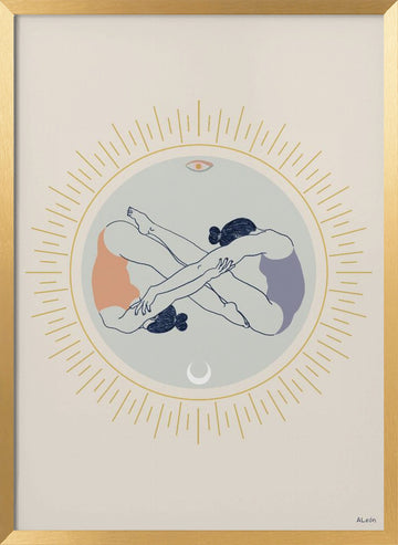 Soulful Infinity Connection | Poster - Gold Frame Interior