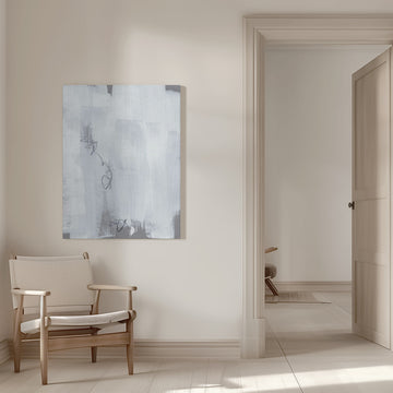 Echoes in White and Graphite | Canvas - Room Interior 1
