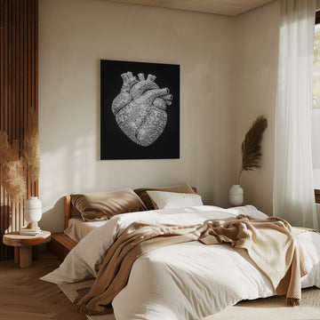 Sparkling Diamond Heart | Canvas - Room Interior 2