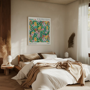 Vibrant Floral Pattern | Canvas - Room Interior 2