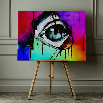 Intense Rainbow Eye | Canvas - Room Interior 1