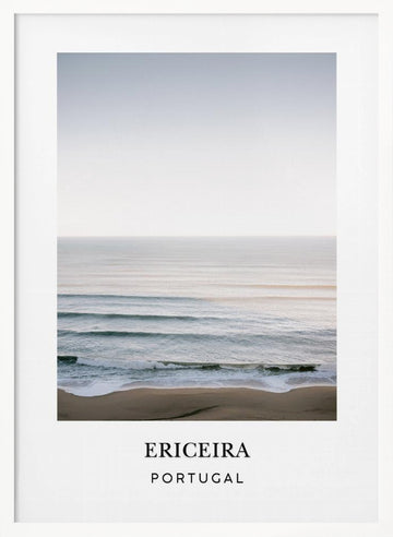 Ericeira waves Travel Poster | Poster - White Frame Interior