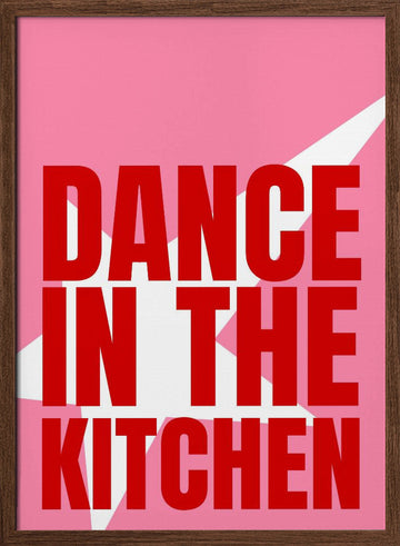 Dance In The Kitchen | Poster - Walnut Frame Interior
