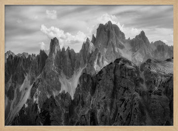 Dramatic Mountain Peaks | Poster - Wood Frame Interior