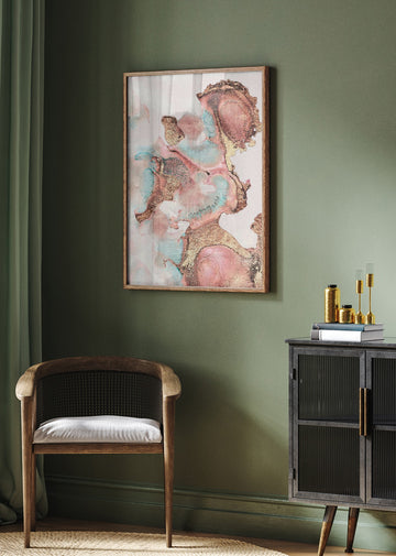 Liquid Gold and Teal | Poster - Room Interior 2