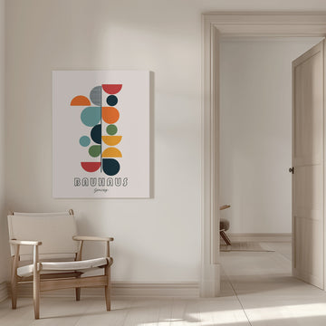 Bauhaus Geometric Spring | Canvas - Room Interior 1