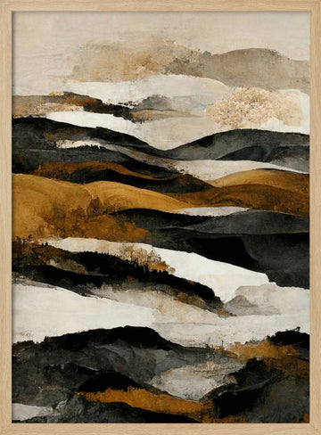 Golden Horizons | Poster - Wood Frame Interior