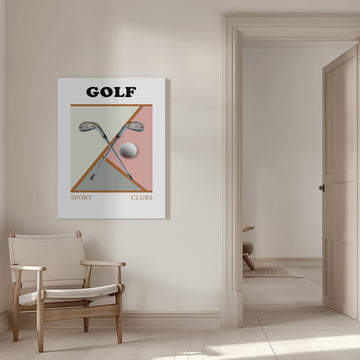 Modern Golf Geometry | Canvas - Room Interior 1