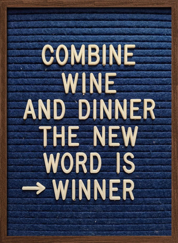 Wine Dinner Winner | Poster - Walnut Frame Interior