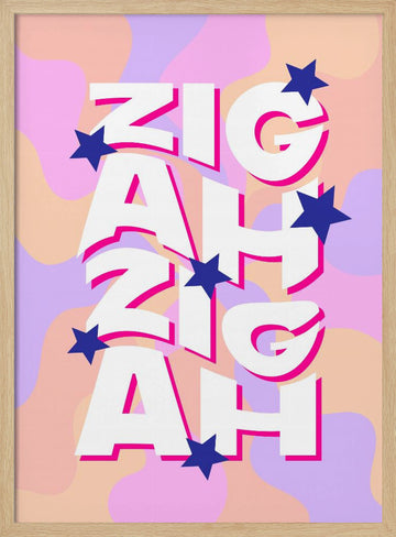 Colorful Zig A Zig Ah | Poster - Wood Frame Interior