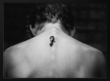 Lizard On Bare Skin | Poster - Black Metal Frame Interior