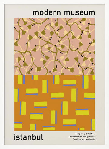 Modern Botanical Geometric Patterns | Poster - White Frame Interior