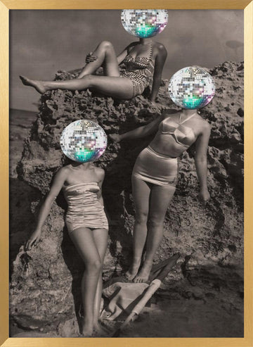 Disco Beach Glamour | Poster - Gold Frame Interior