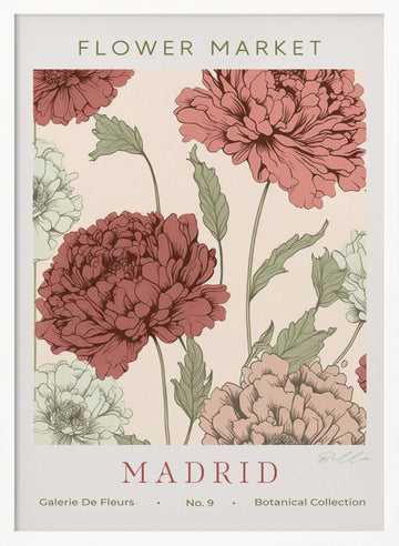 Madrid Flower Market | Poster - White Frame Interior