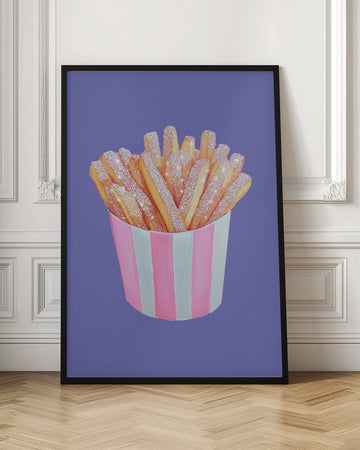 Sparkly Pink Fries | Poster - Room Interior 1